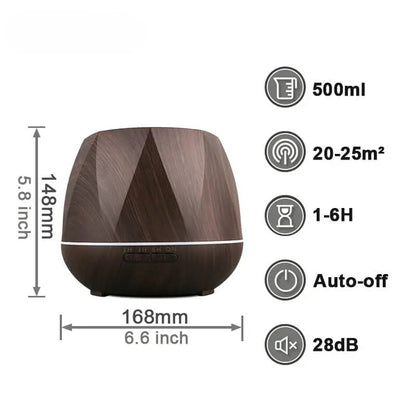 Geometric Wooden Essential Oil Diffuser